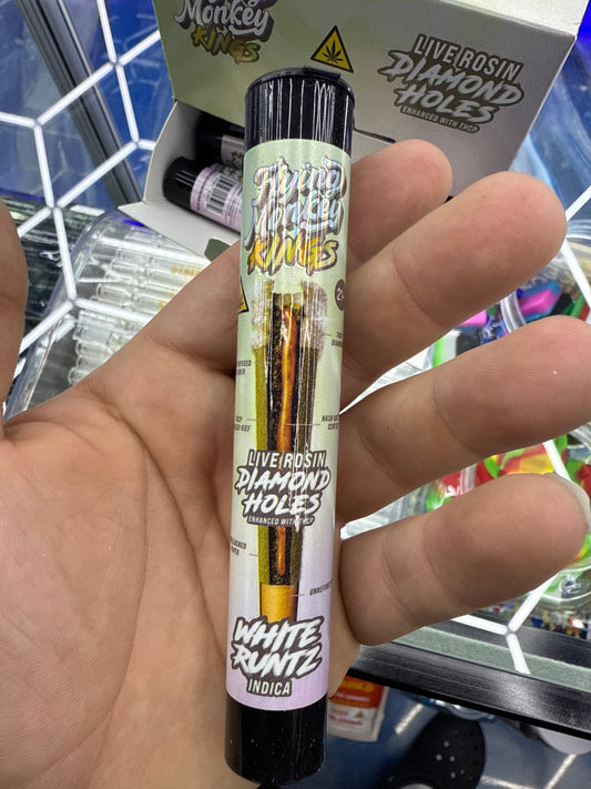 Flying monkey kings live rosin diamond holes White runtz
