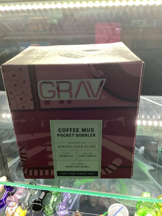 Grav coffee mug lake green