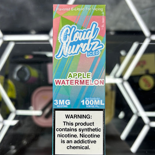 Cloud nurdz,apple watermelon ice 3MG 100ml