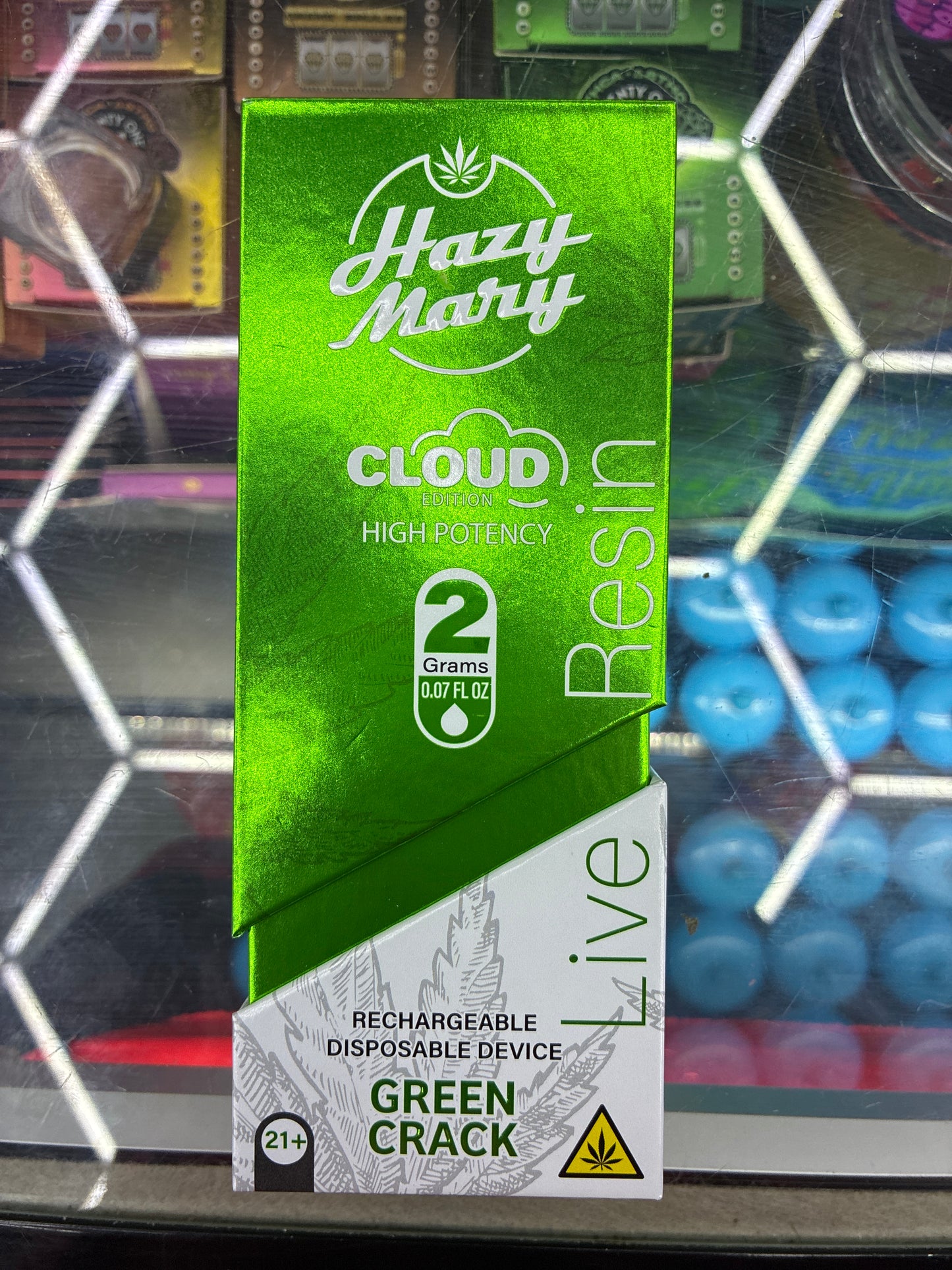 Hazy Mary cloud edition 2g live resin disposable green c sativa