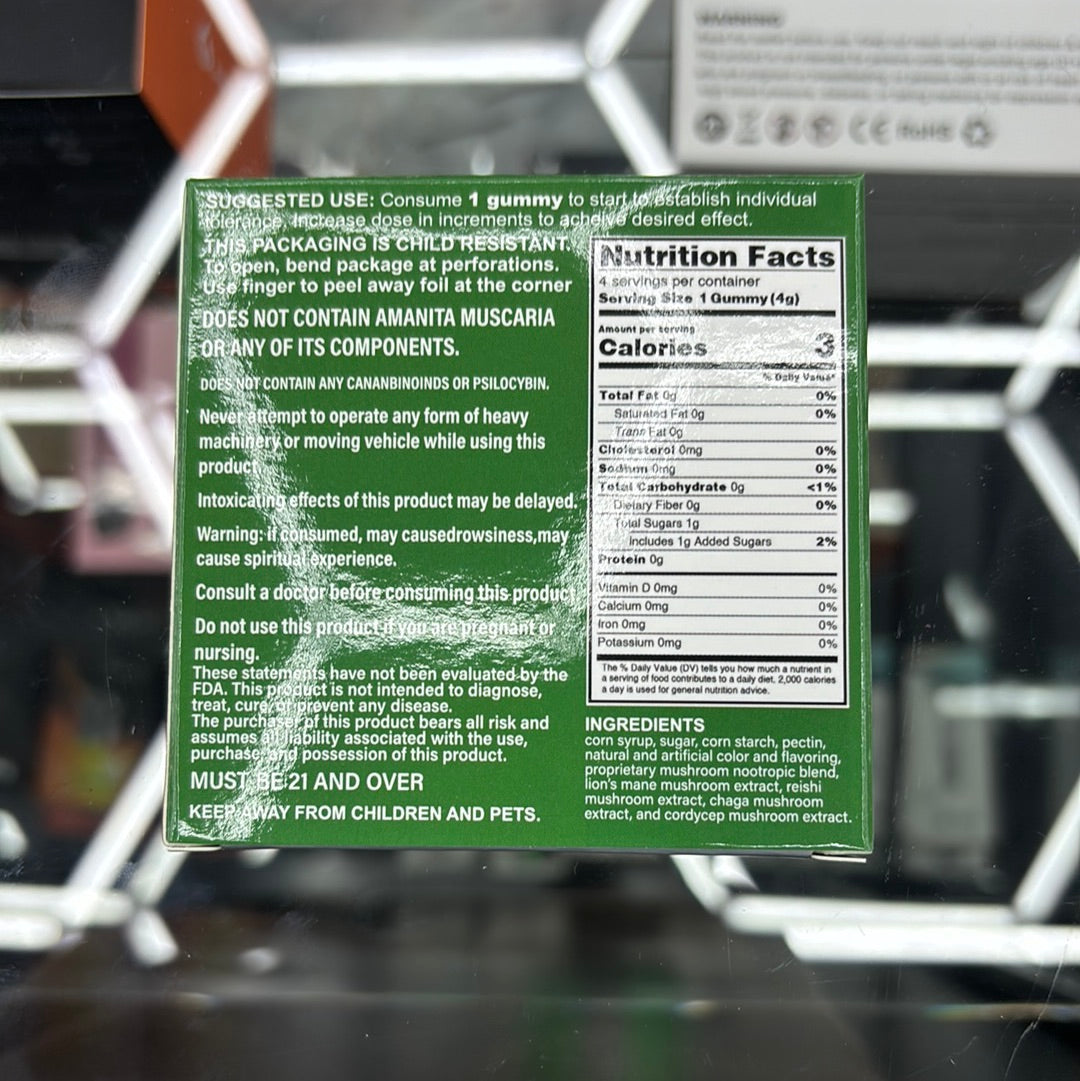 Shrumfuzed 4pack sour apple shroom gummies