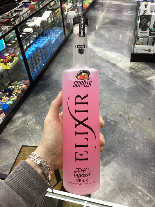 Gorilla elixir thc infused drink 750ml (strawberry watermelon)