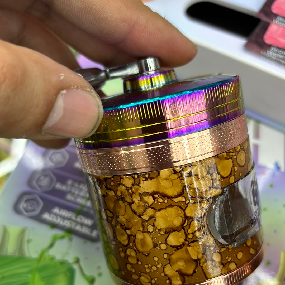 Custom grip top grinders