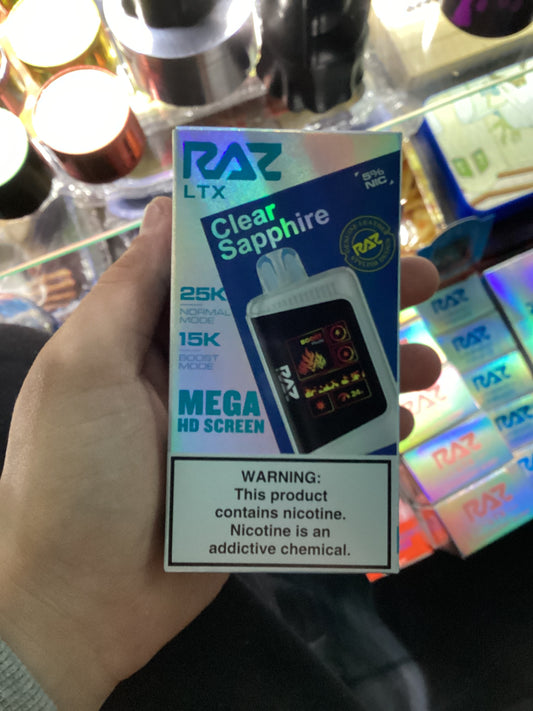 Raz dc25000 25k puffs clear sapphire