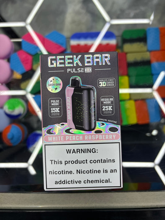 Geek bar pulse white peach raspberry