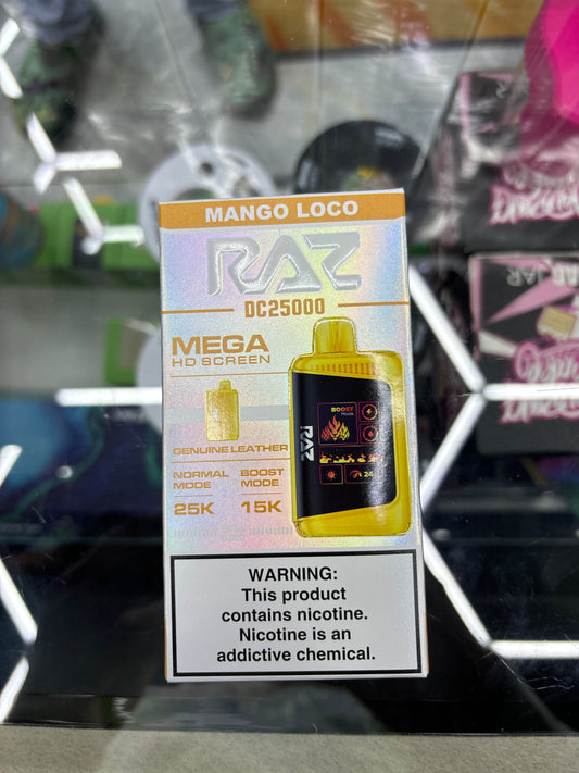 Raz dc25000 25k puffs mango loco