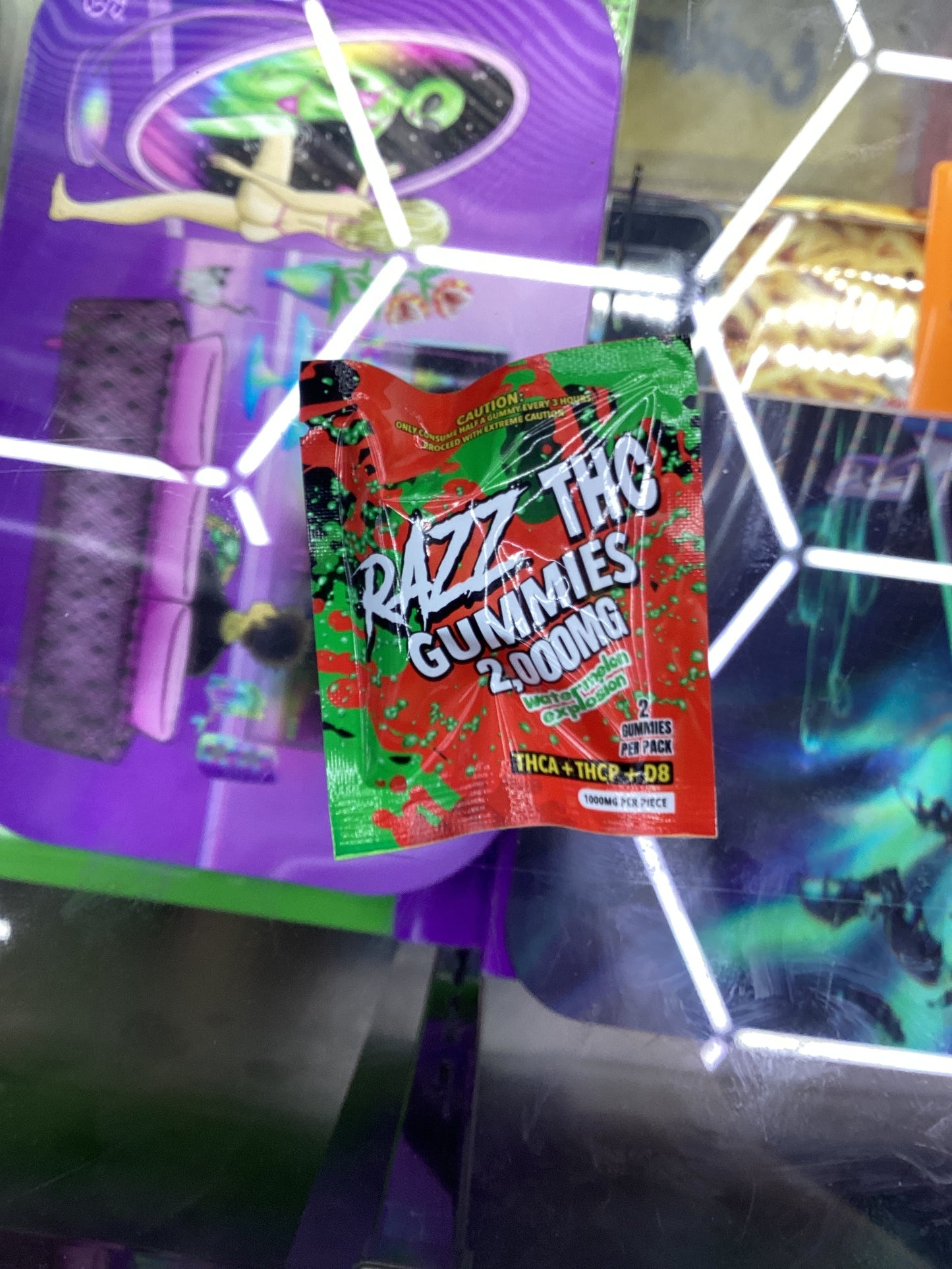 Razz thc-a 2,000mg 2pack watermelon explosion