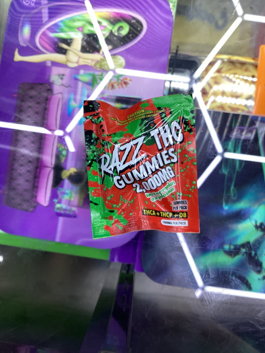 Razz thc-a 2,000mg 2pack watermelon explosion
