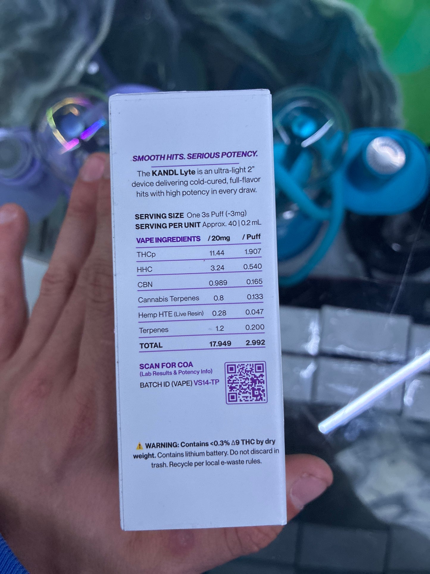 Kandl lyte kit concentrate vaporizer granddaddy purple indica