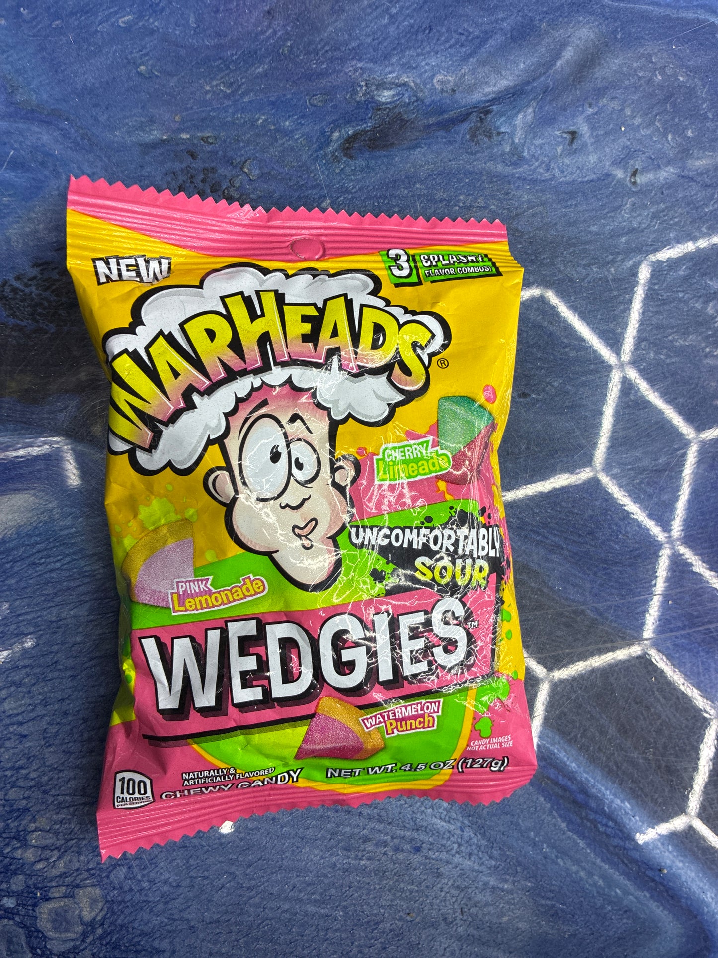 Warheads wedgies pink lemonade + cherry limeade, + watermelon punch 4.5oz