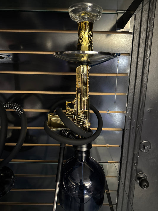 Gun hookah station gold