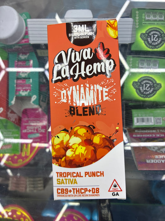 Viva la hemp dynamite blend cb9+thcp+d8 3ml sativa tropical punch