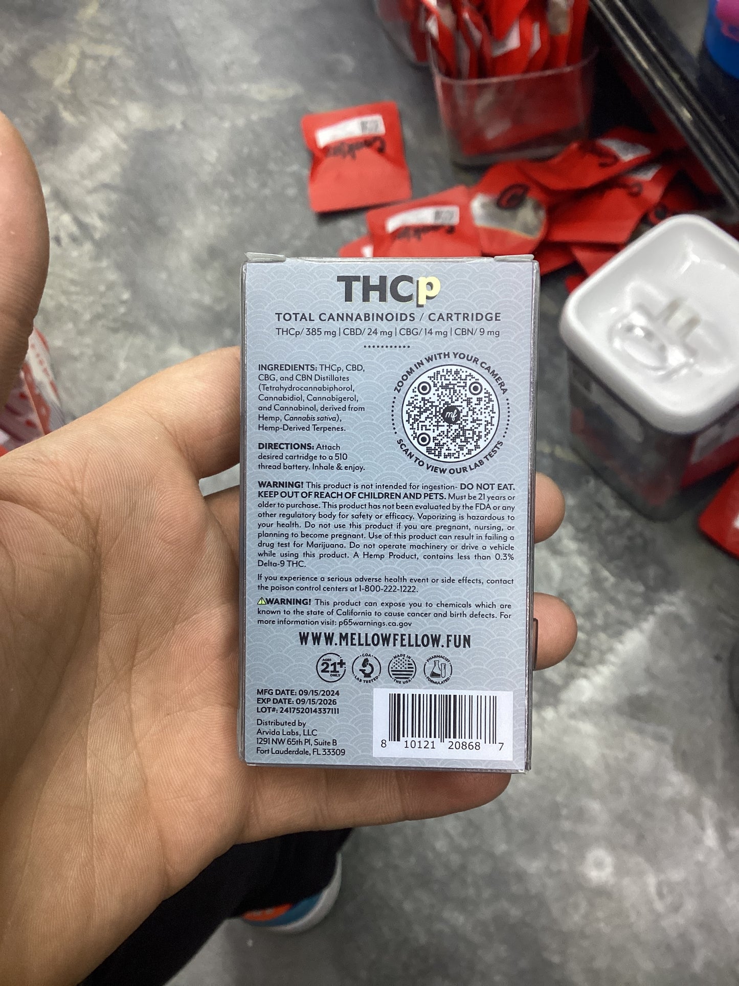 Mellow fellow thcp 0.5g vape cartridge blueberry muffins indica