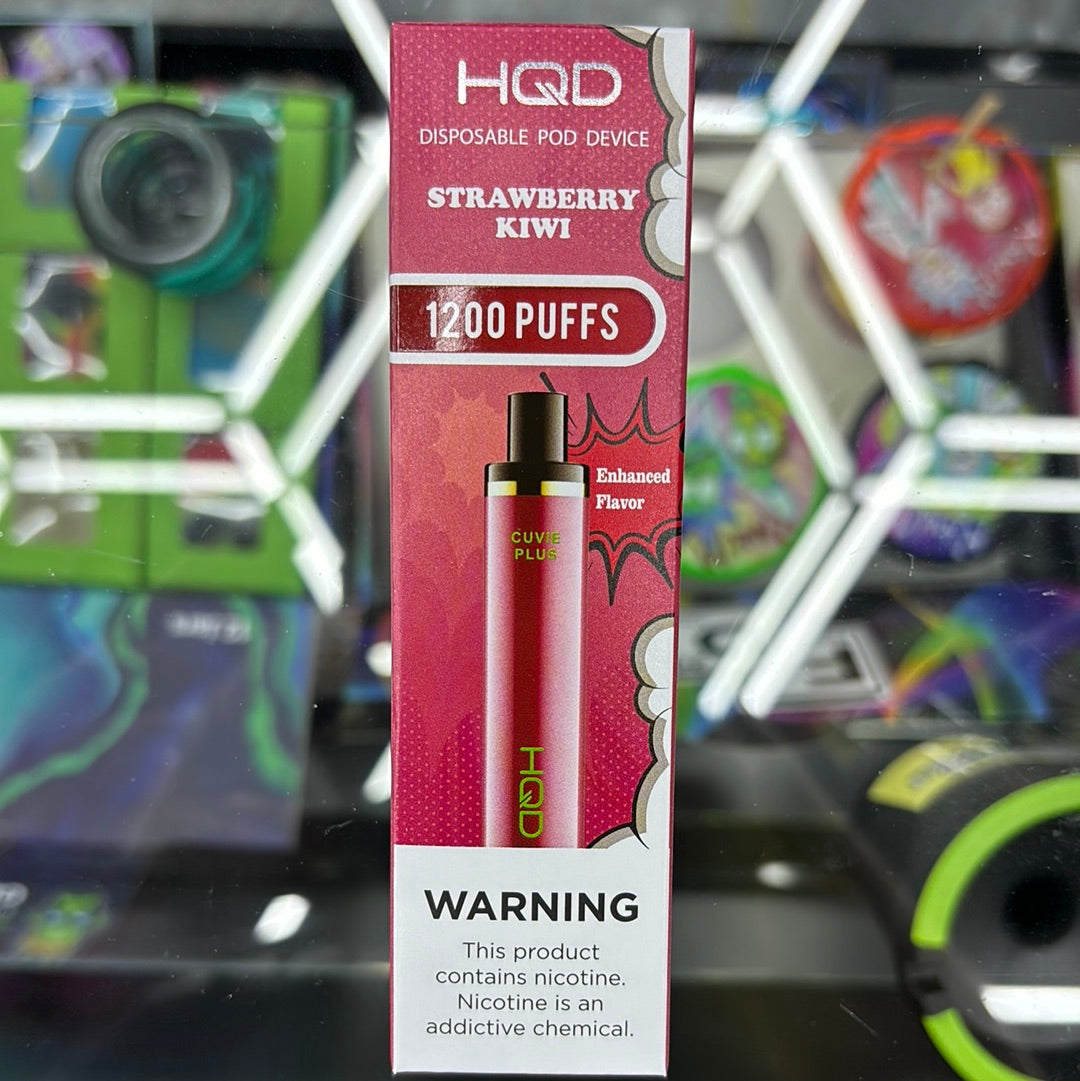 HQD strawberry kiwi 1200 puffs curvie plus