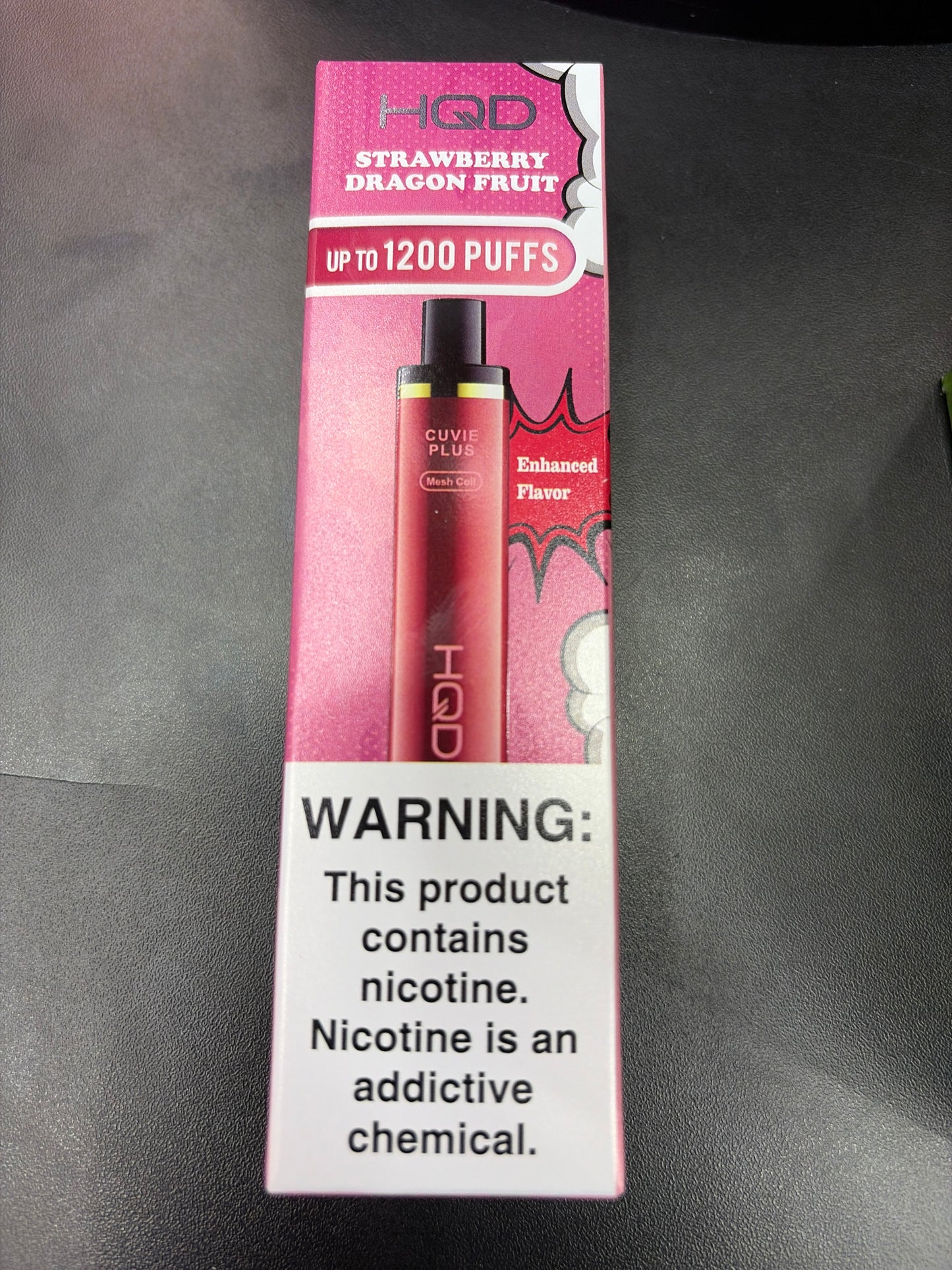 HQD 1200 puffs curvie plus Strawberry Dragon Fruit