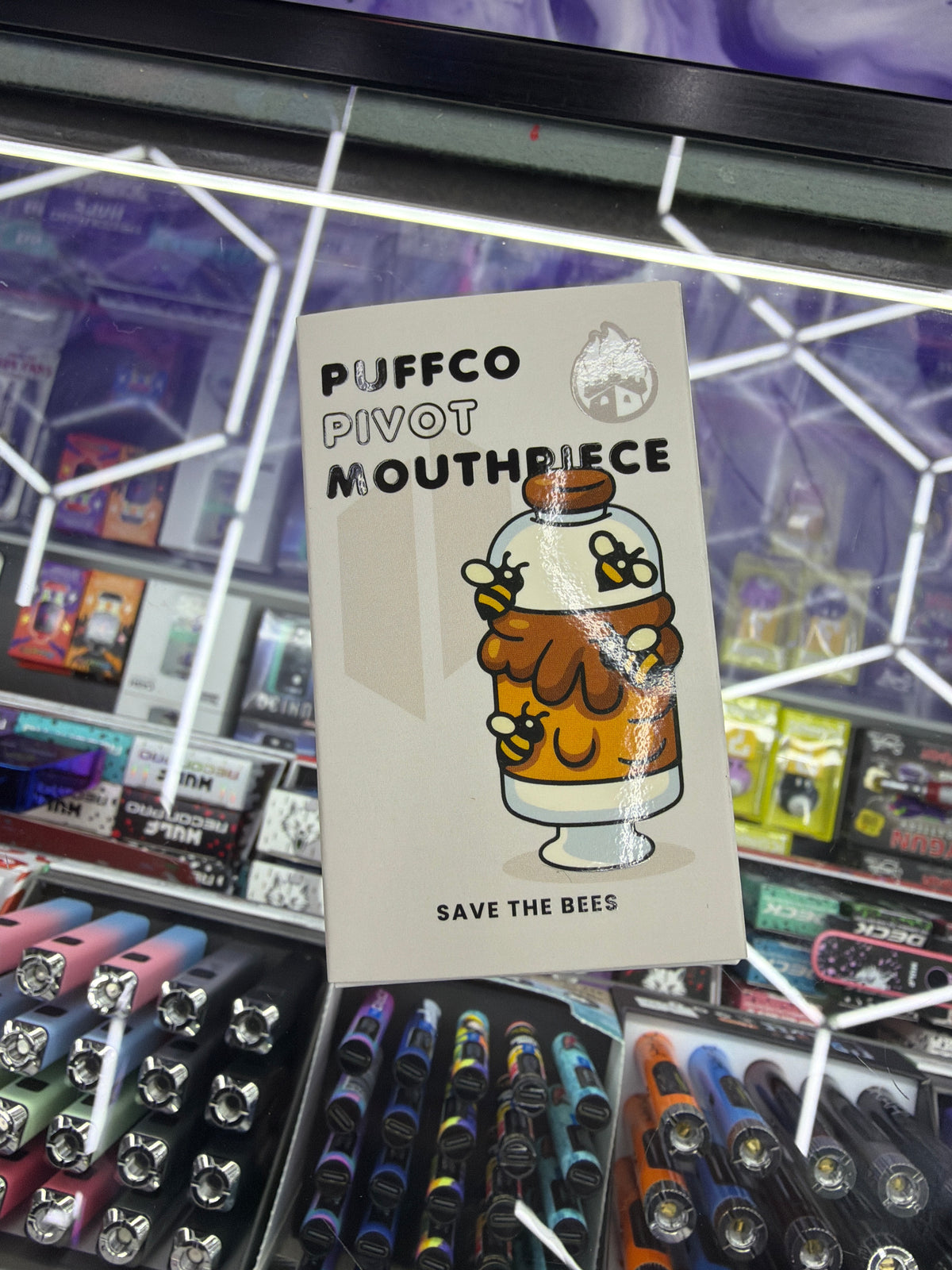 Empire Glassworks Puffco Pivot Glass Mouthpiece - Save the bees