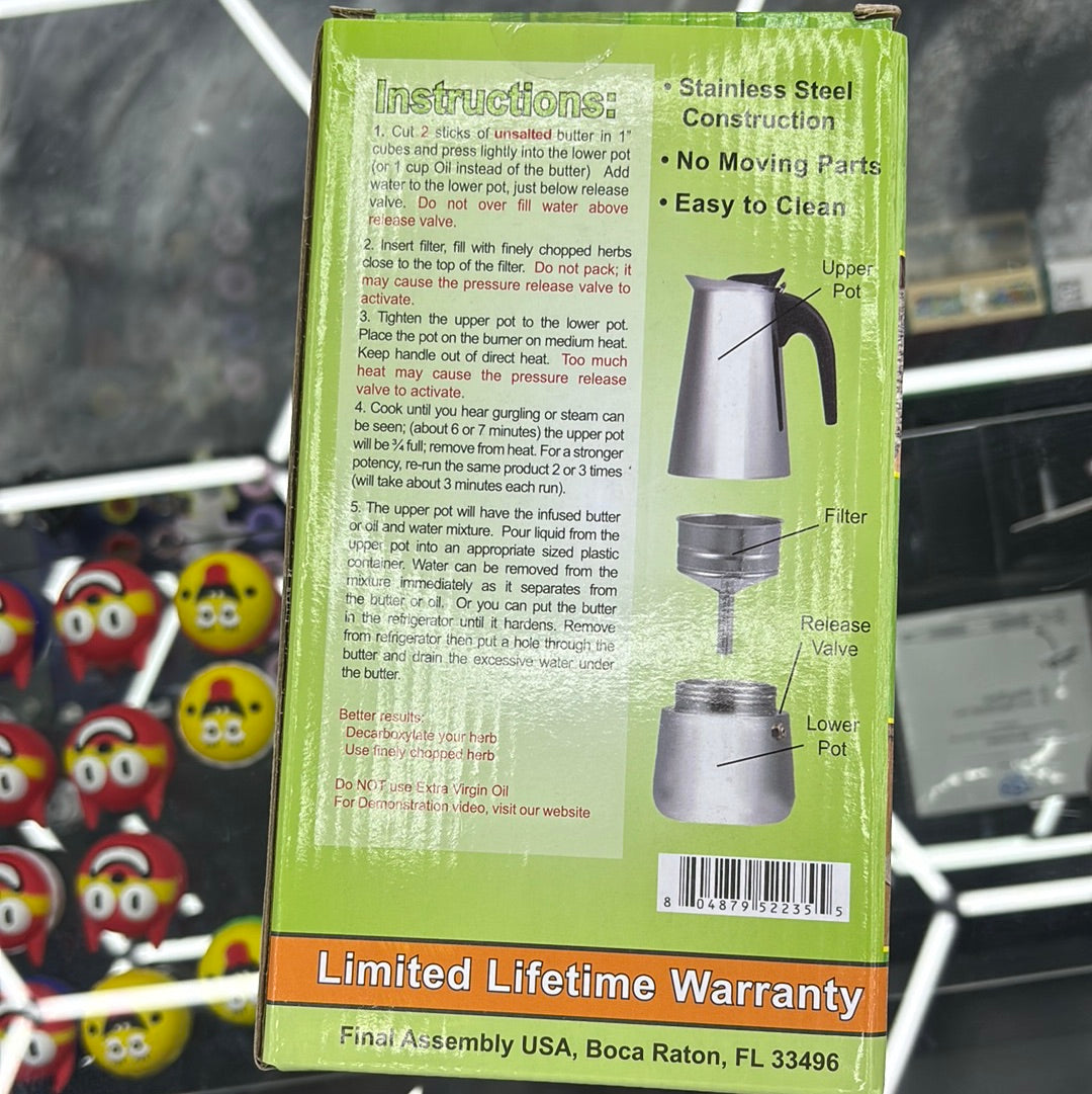 Easy butter maker, herb butter, or oil in about 10 minutes 2 sticks