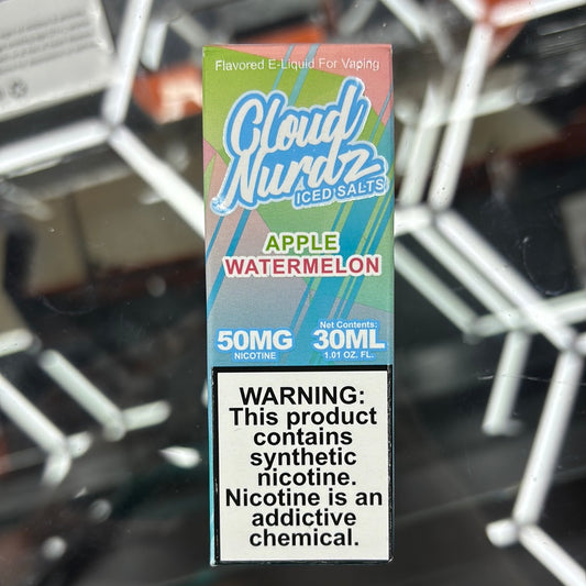 Cloudnurdz watermelon apple iced salts  50mg
