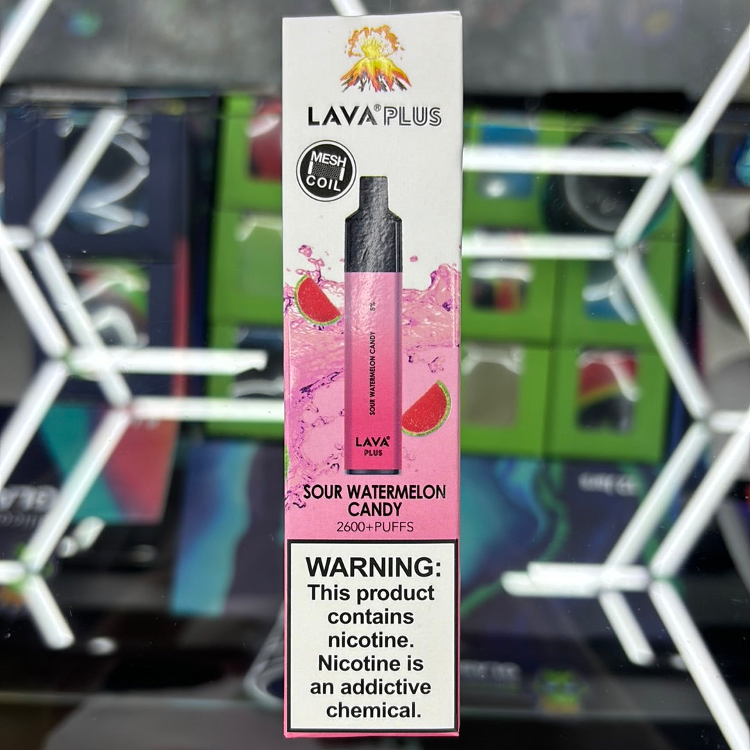Lava plus 2600 puffs sour watermelon, candy