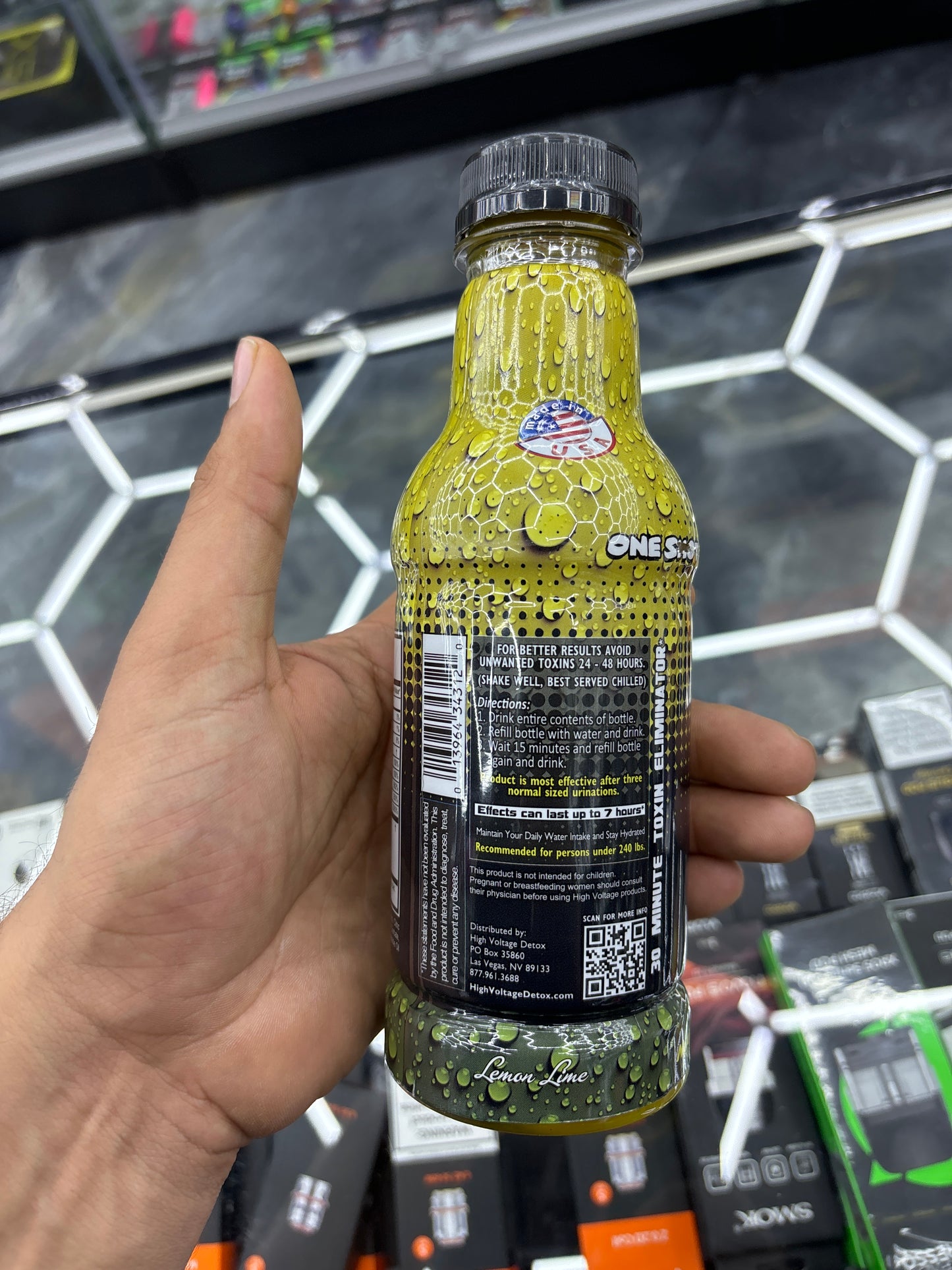 High voltage detox lemon lime 16oz detox drink