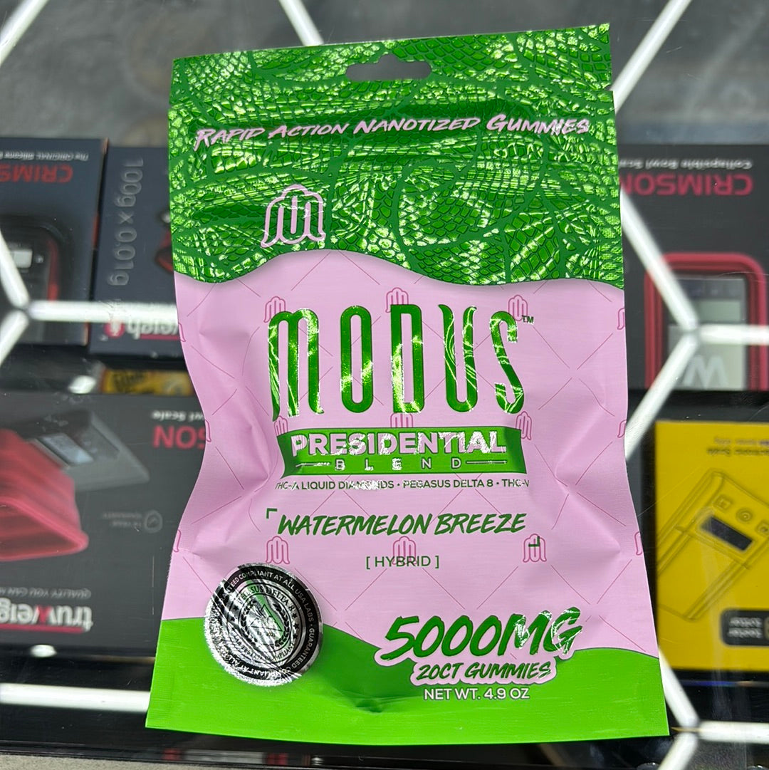 Modus presidential blend watermelon breeze hybrid 5000 MG 20 CT gummy‘s ￼