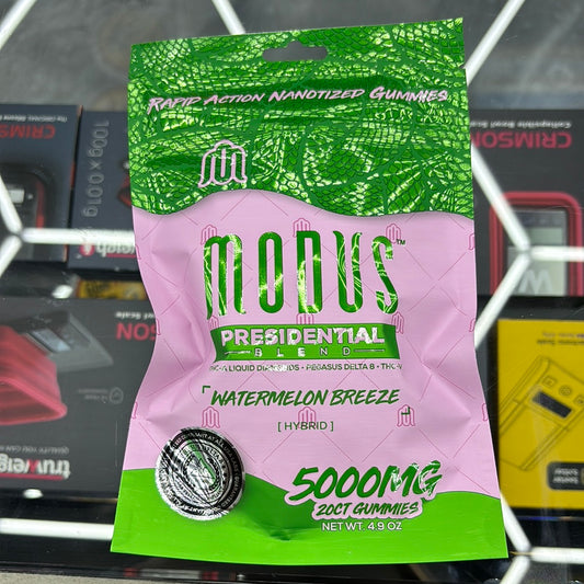 Modus presidential blend watermelon breeze hybrid 5000 MG 20 CT gummy‘s ￼