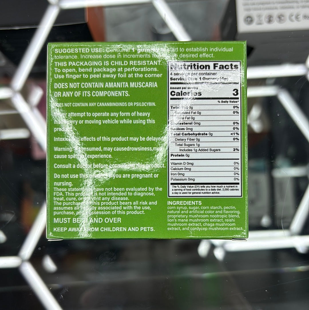 Shrumfuzed 4pack lime zkittlez shroom gummies