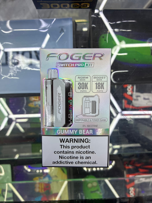 Fogger switch pro disposable kit 30k puffs gummy bear