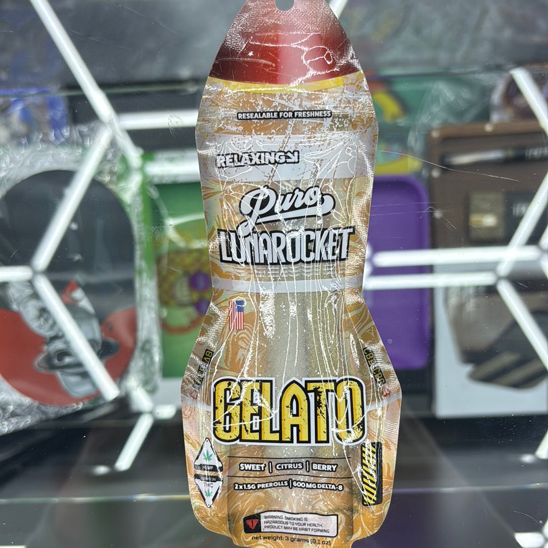 Puro lunarocket gelato, 2X 1.5G pre-roll, relaxing