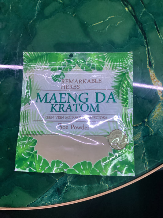 Remarkable herbs, maeng da Kratom , green vein mitragyna speciosa 3oz powder