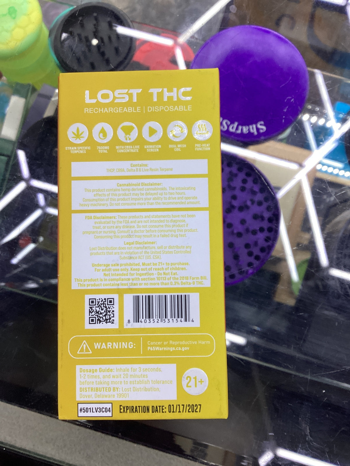 Lost thc CB9A live concentrate 7.5g strawberry banana