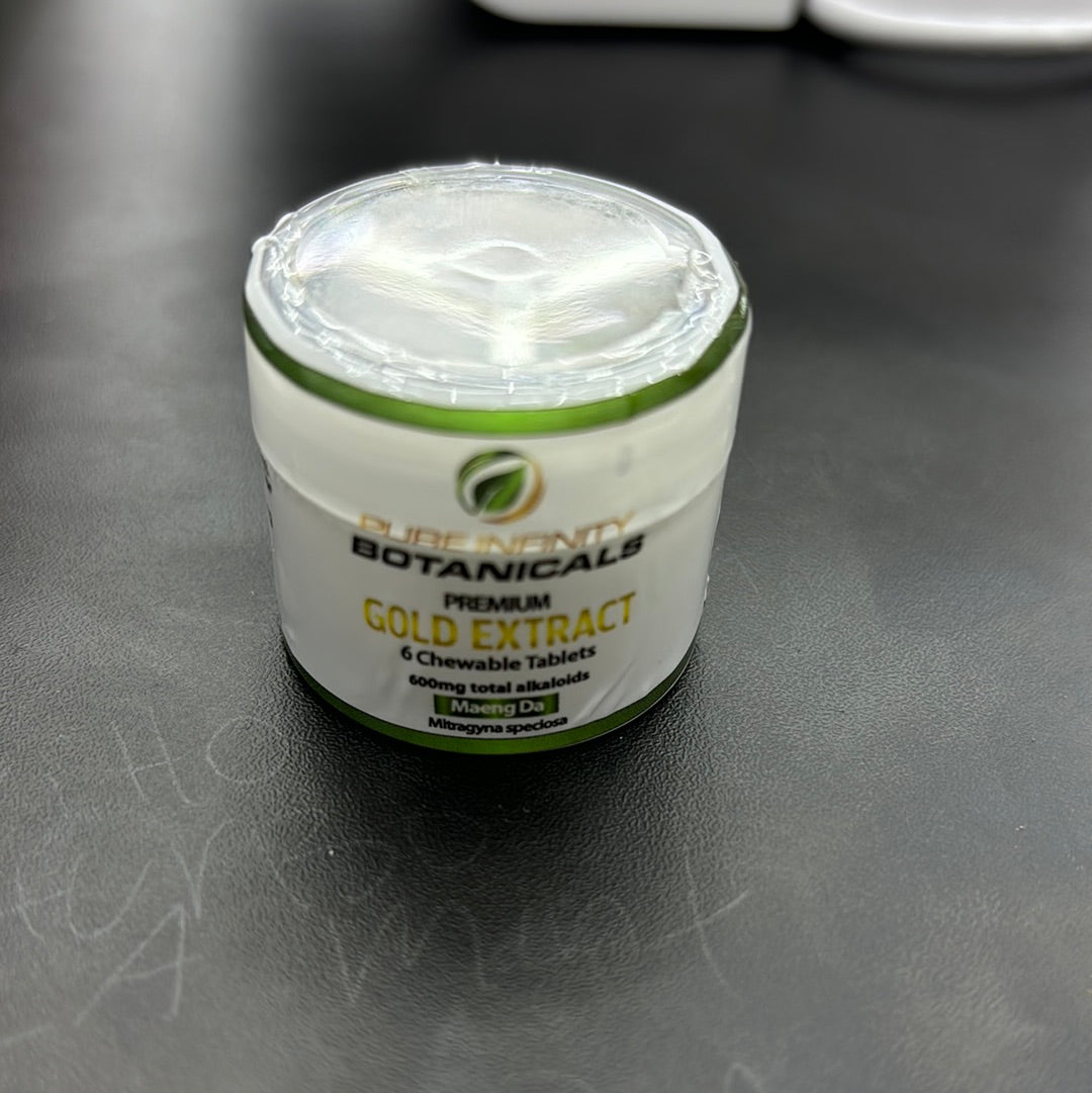 Pure infinity botonicals gold extract 6  Kratom chewables