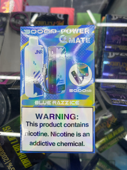 Jnr power cmate 30k puffs blue raz ice