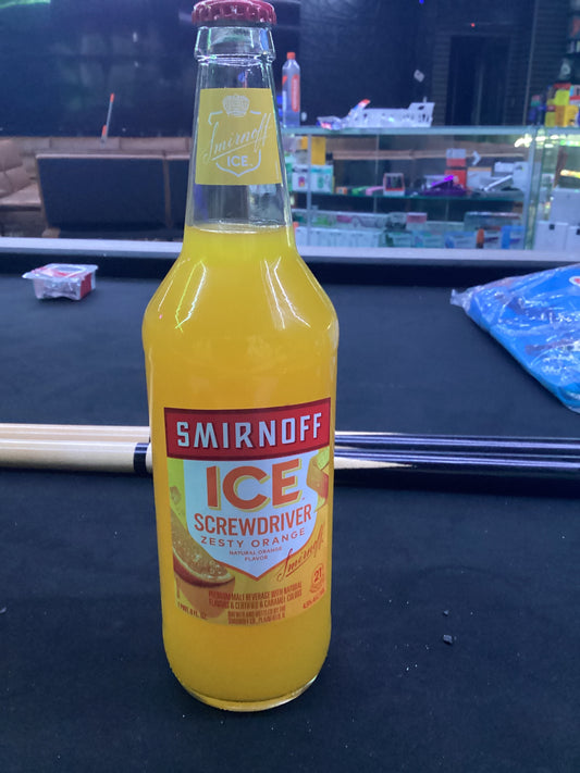 Smirnoff ice screwdrivers, zesty, orange 24oz