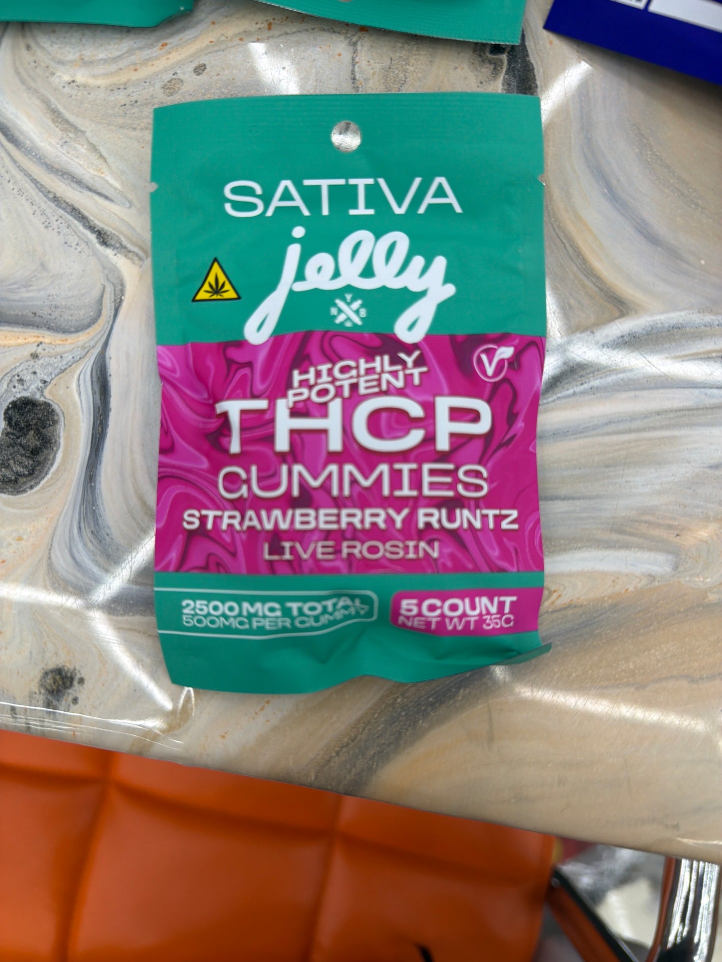 NYB Jelly thcp live rosin gummies 5ct strawberry runtz 5ct