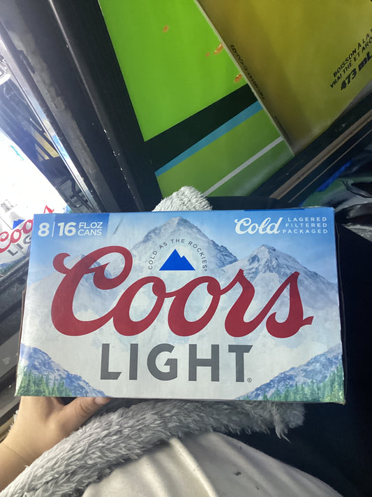 Coors light 8 pack cans 16oz