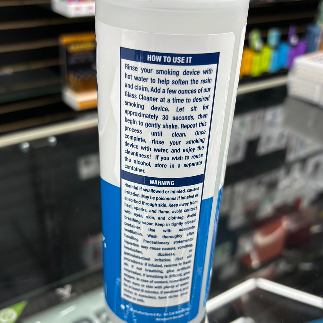 Bong aid glass cleaner