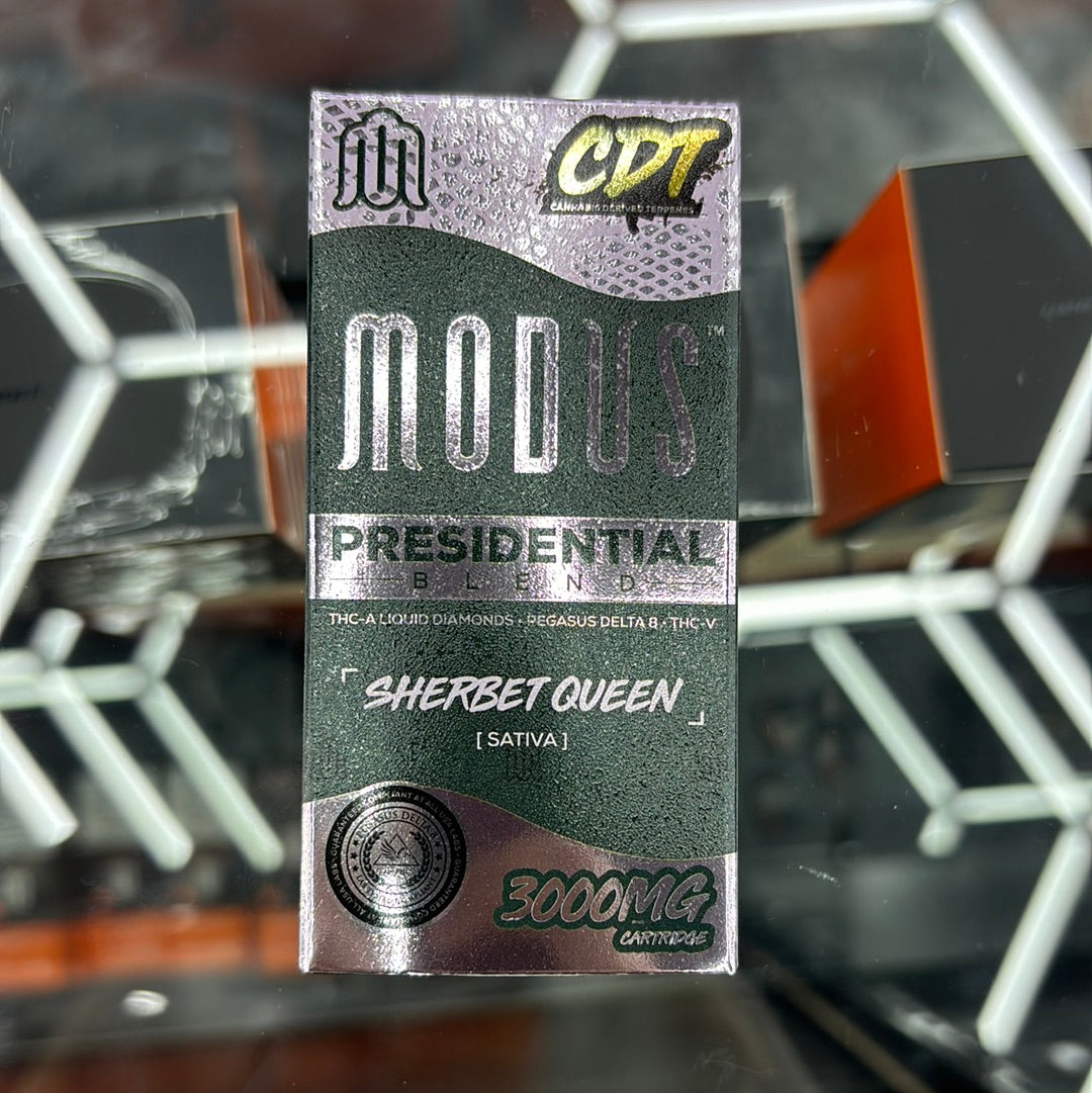 Modus presidential blend sherbet, Queen sativa 3g cartridge
