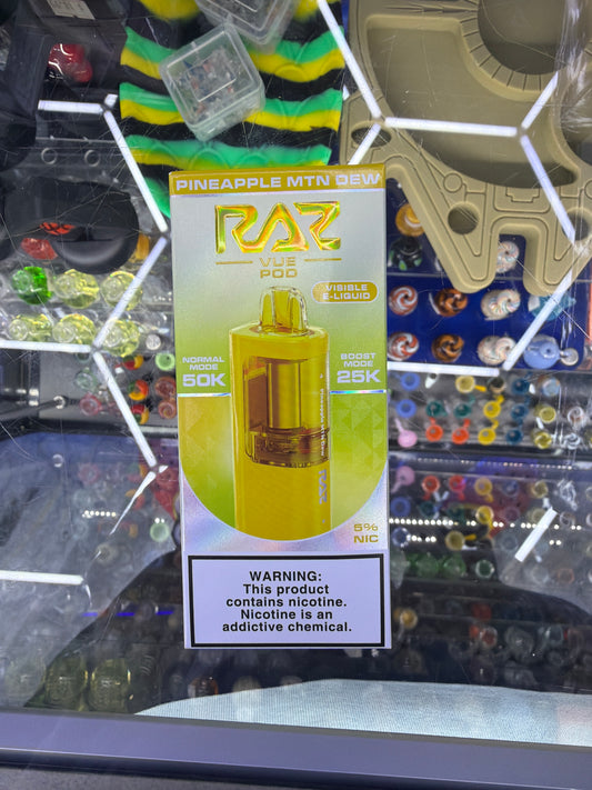 Raz Vue Pod 50k puff disposable Pineapple Mtn Dew