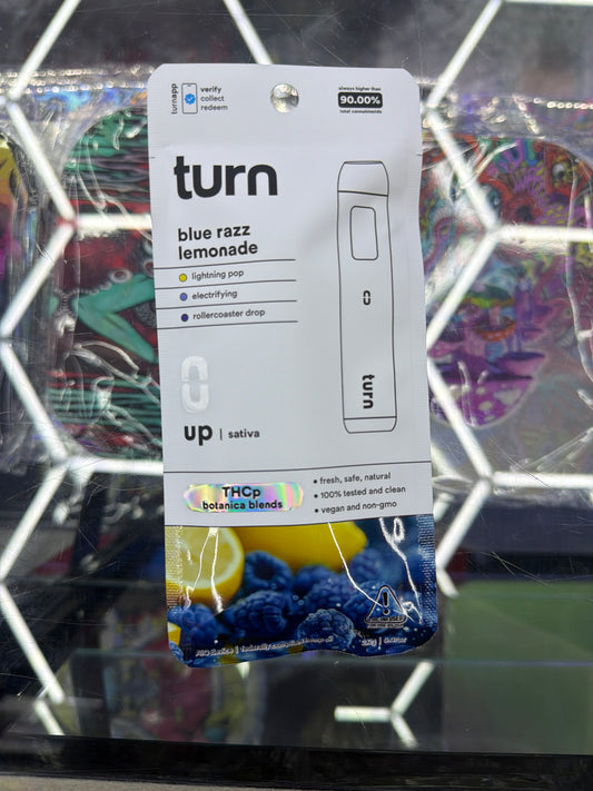 Turn Thcp botanica blends 2g disposable Sativa Blue razz lemonade