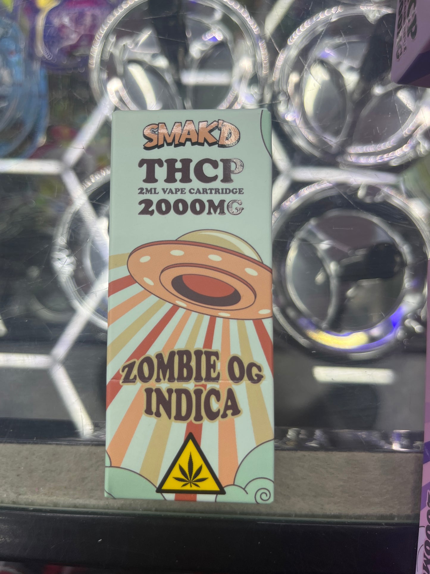 Smakd thcp 2g vape cartridge zombie og indica