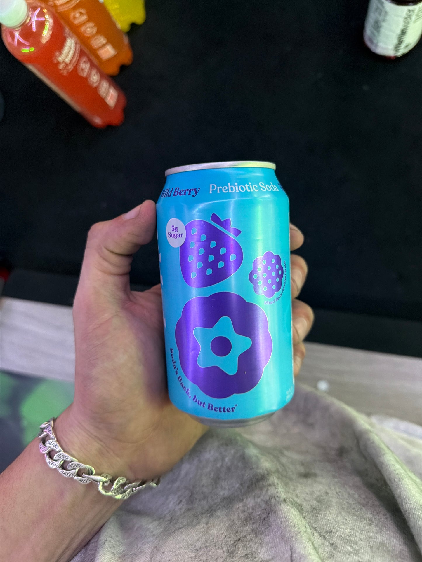 Poppi wild berry prebiotic soda
