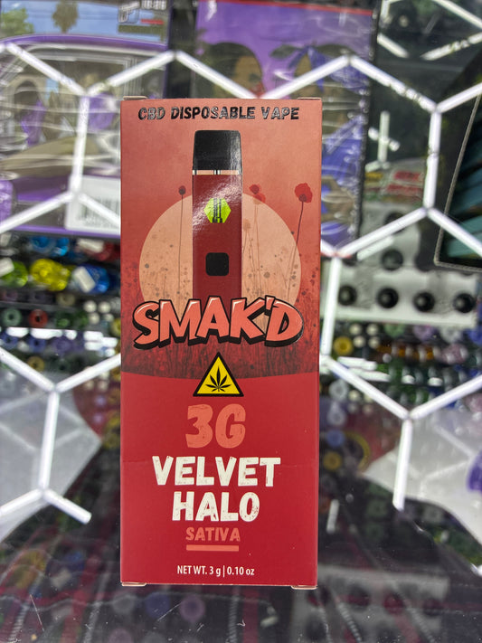 SMAK’D 3g cbd disposable vape velvet halo sativa