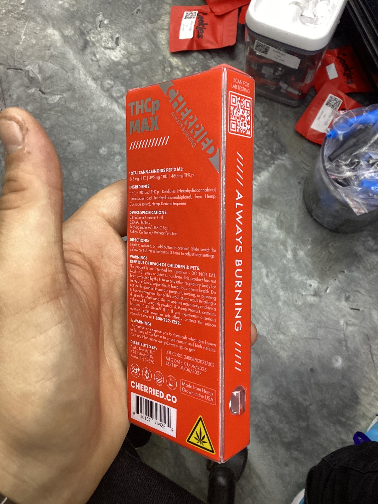 Cherried thcp max 2g dispo Cadillac rainbow hybrid