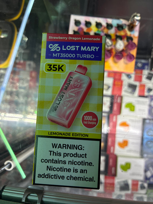 Lost Mary strawberry dragon lemonade MT35k Turbo