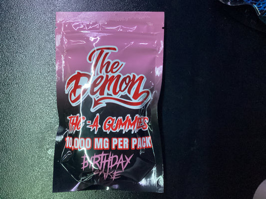 The demon gummies birthday cake 10,000mg
