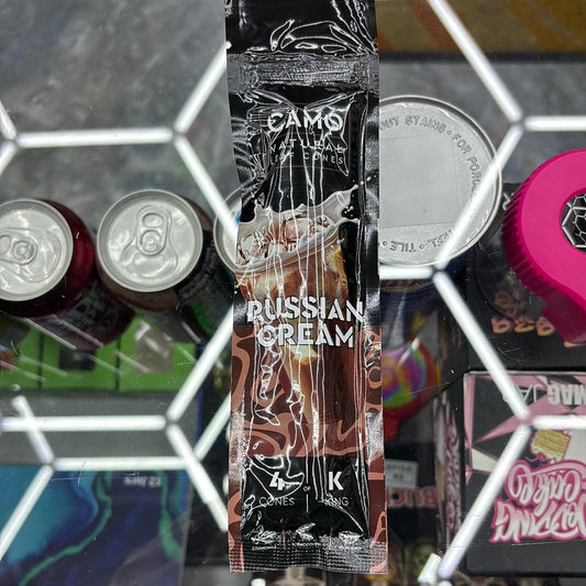 Camo russian cream, natural leaf cones, 4 cones