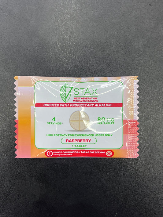 7stax proprietary alkaloid 80mg raspberry