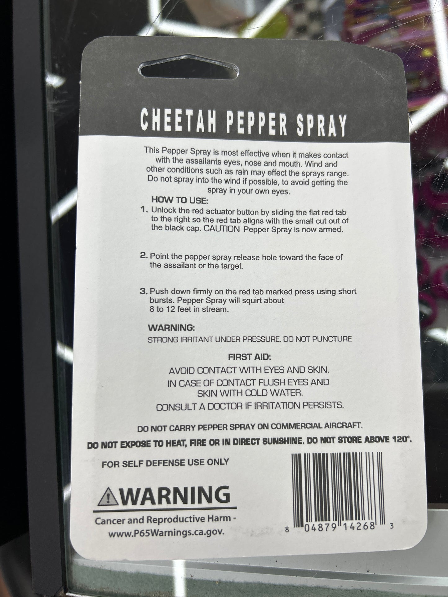 Cheetah Pepper spray defense spray pink