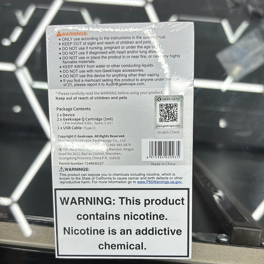 Geekvape wenax q black/grey